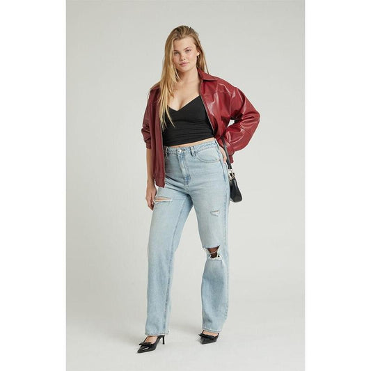 Pacsun Women'S Light Indigo Ripped '90S Boyfriend Jeans