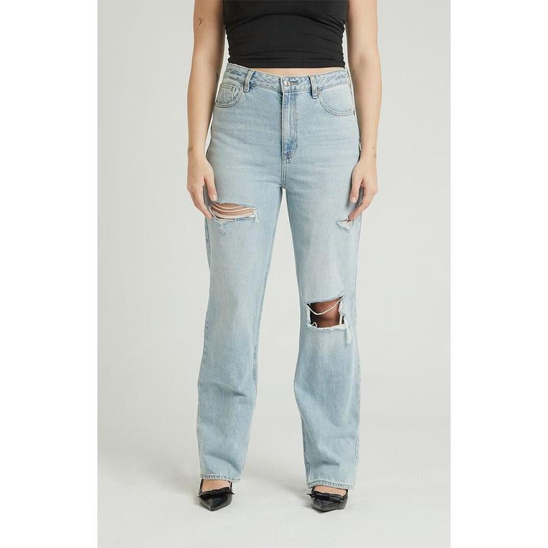 Pacsun Women'S Light Indigo Ripped '90S Boyfriend Jeans